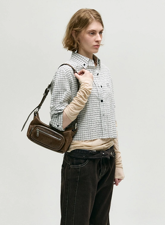 Женская сумка MARGESHERWOOD Outpocket Hobo Mini Washed Brown