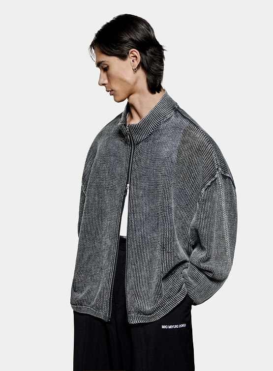 Кардиган MKI MIYUKI ZOKU Pigment Black Loose Gauge Track