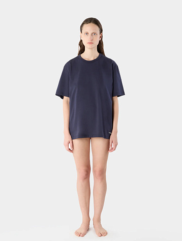 Футболка Sunnei Classic Small Logo Print Dark Blue