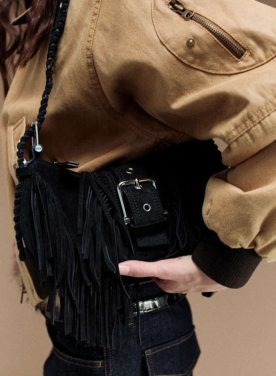 Сумка OSOI Hobo Brocle Fringe Black