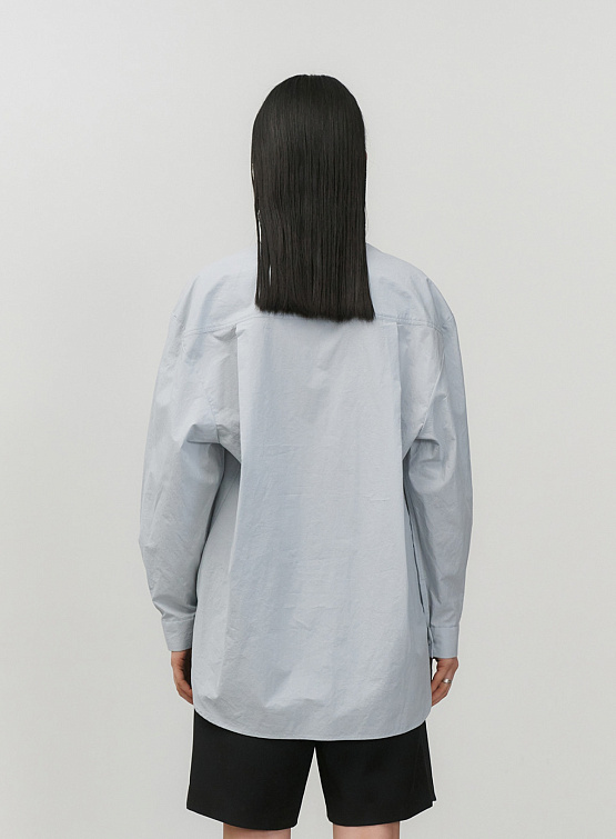 Женская рубашка AMOMENTO Oversized Shirt Light Blue