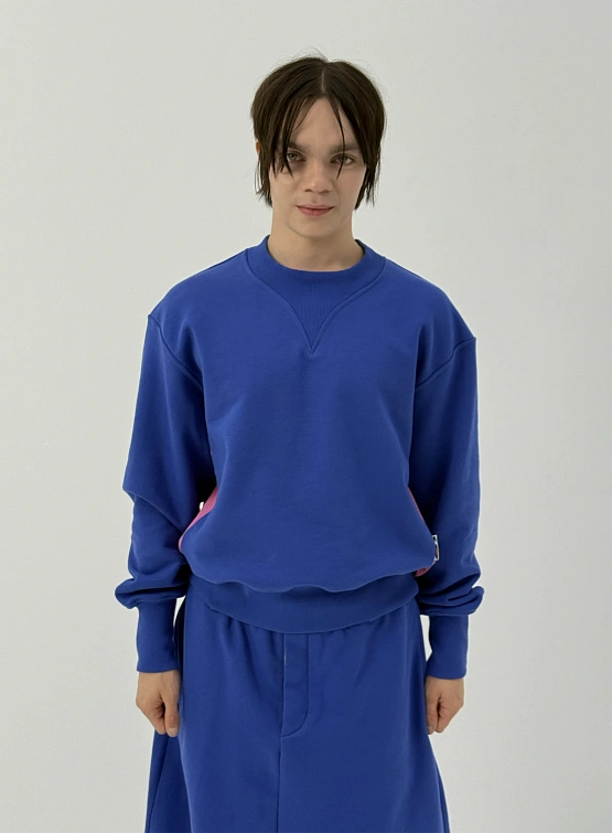 Свитшот Siniy Vsadnik Number Six Sweatshirt Racingblue/Pink