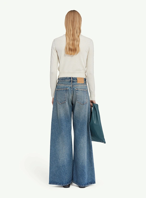 Женские джинсы MM6 Maison Margiela Wide Leg Blue