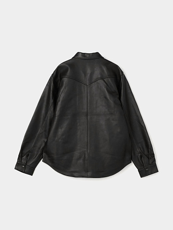 Кожаная рубашка Noon Goons Drop Top Zip Shirt Black