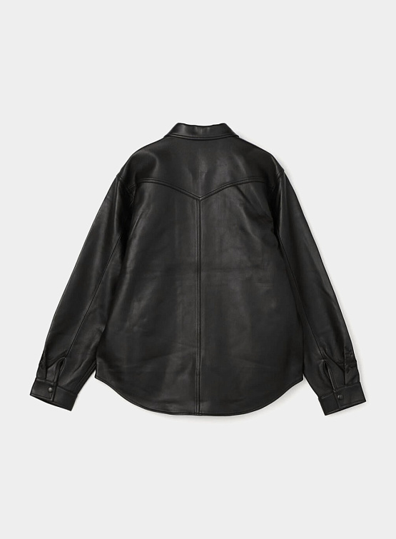 Кожаная рубашка Noon Goons Drop Top Zip Shirt Black