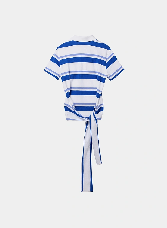 Женская Футболка OPEN YY Trim Polo T-Shirt Blue