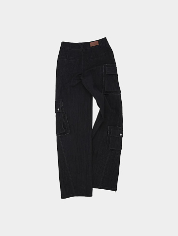 Женские брюки Andersson Bell Mulina Crinkle Denim Cargo Washed Black