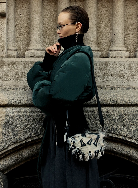 Женский бомбер Ottolinger Rib Puffer Jacket Green