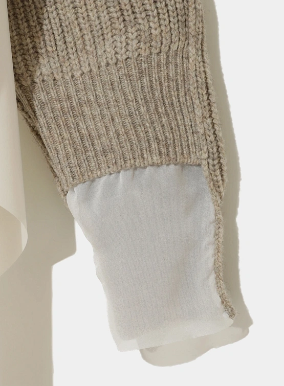 Женский свитер UNDERCOVER V-neck Ribbed Gray Beige