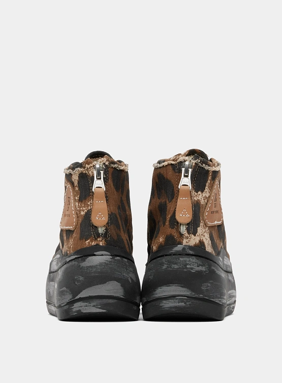 Женские Кеды R13 Kurt High Top Brown Leopard