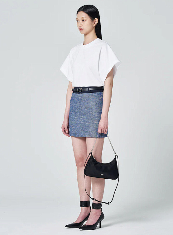 Женская футболка JUUN.J Wide Sleeve Crop T-Shirt White