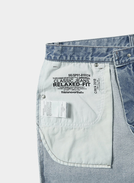 Шорты thisisneverthat Washed Denim Short Washed Blue