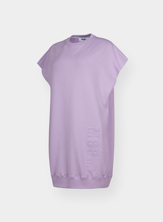 Платье MSGM Embossed Logo Lilac