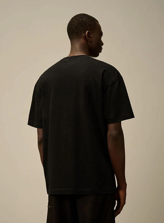 Футболка C.P. Company 30/1 Jersey Blurred Logo Black
