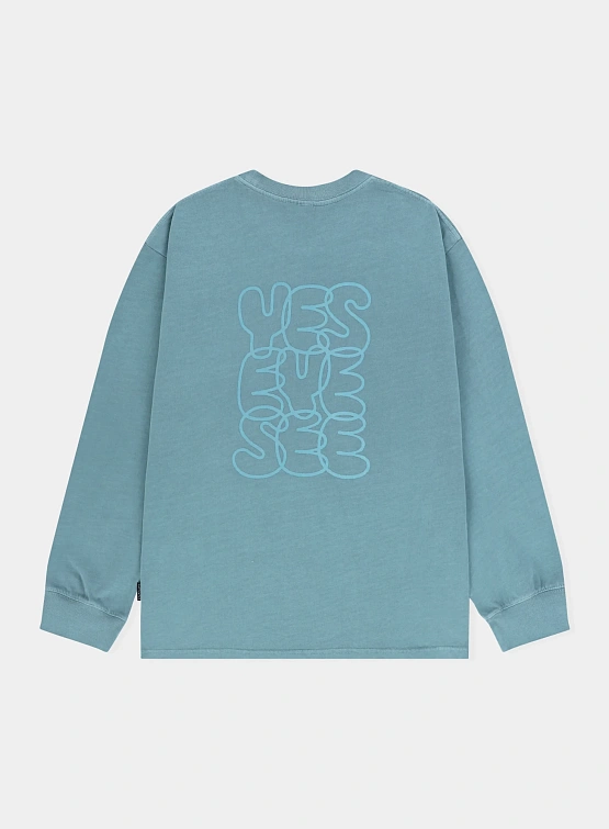 Лонгслив YESEYESEE C-Logo Pigment L/S Blue