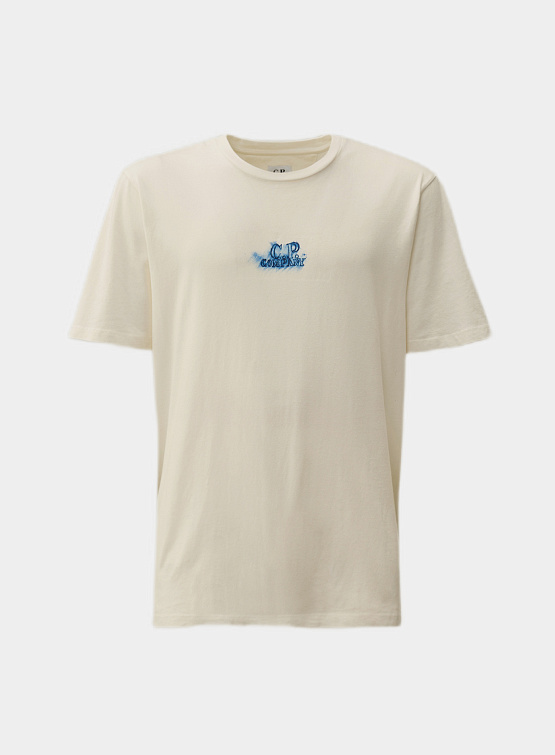 Футболка C.P. Company 24/1 Jersey Pencil Effect Gauze White