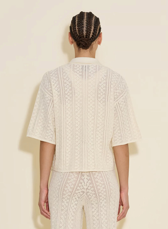 Женская рубашка HOLZWEILER Loch Crochet Knit Shirt White