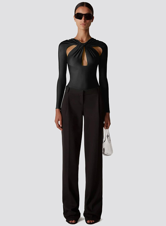 Женское боди Coperni Twisted Cut-Out Bodysuit Black