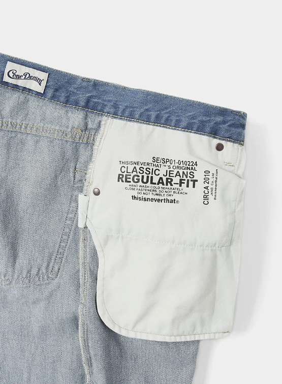 Джинсы thisisneverthat Regular Jeans Washed Blue
