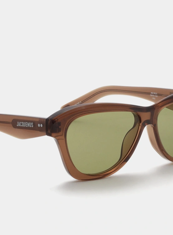 Очки JACQUEMUS Palmier Crystal Brown
