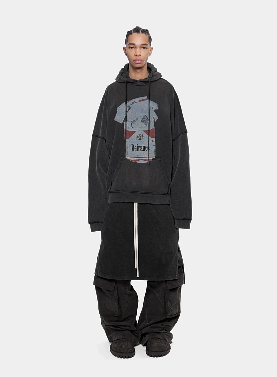 Худи ARNODEFRANCE 'Antisocial Flavor Red' Washed Black