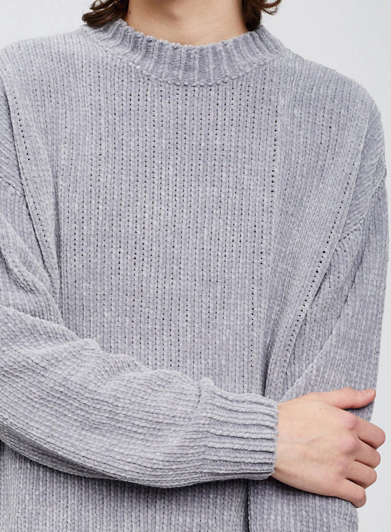 Свитер BONSAI Chenille Knit Crewneck Regular Fit Grey