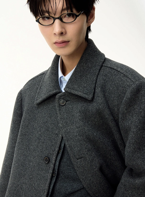 Пальто ADERERROR BK Tag Coat 01 Charcoal