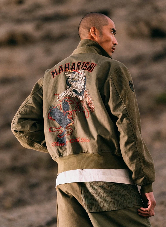 Бомбер MAHARISHI 6101 Crow & Heron M42 Flight Olive