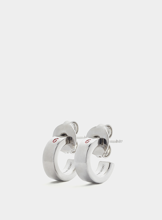 Серьги MM6 Maison Margiela 6 Logo Earrings