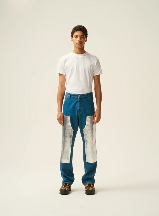 Джинсы Bluemarble Double Knee Pant In Denim Blue