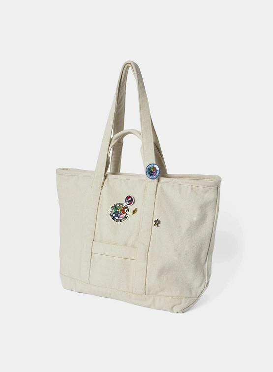 Тоут thisisneverthat × Grateful Dead Washed Tote Bag Stone