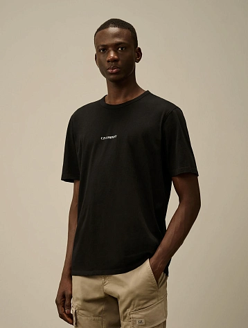 Футболка C.P. Company 24/1 Jersey Logo Black