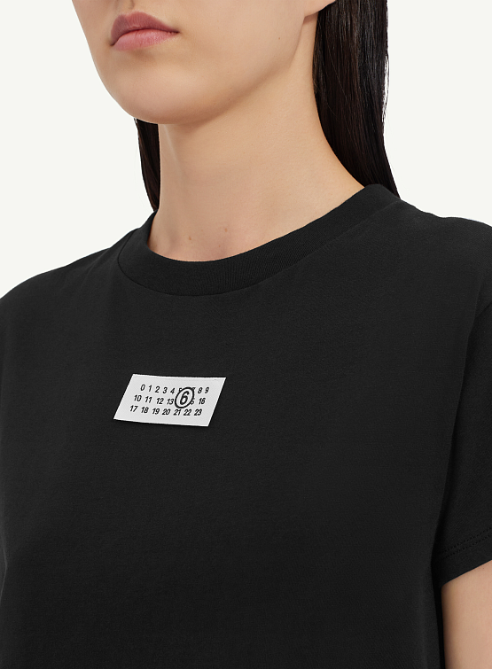 Футболка MM6 Maison Margiela Numeric Logo Tag Black