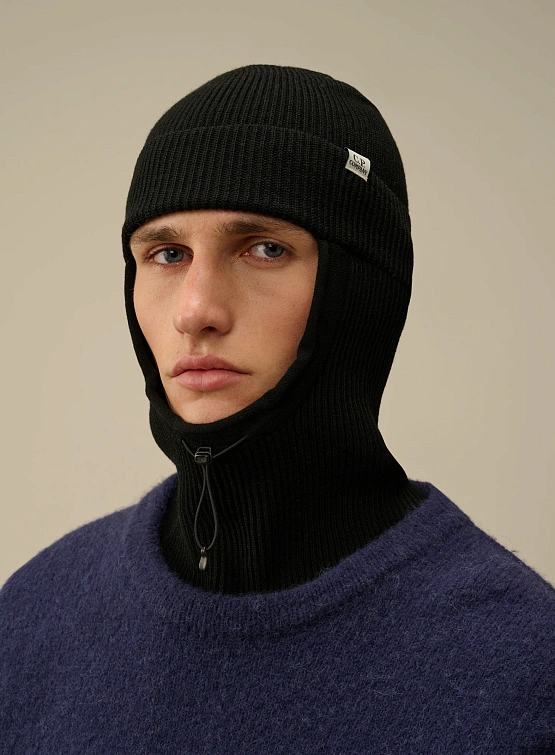 Балаклава C.P. Company Re-Wool Beanie Black