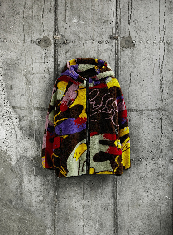 Флисовая куртка Sunnei Faux Shirling Multicolor