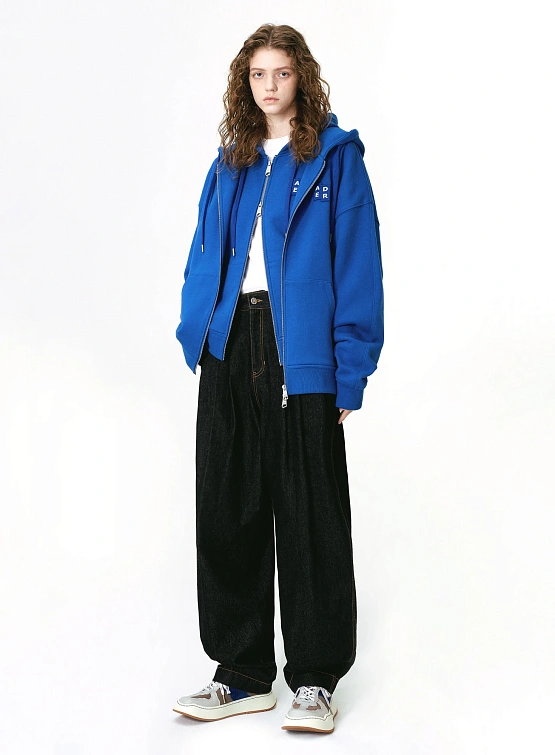 Зип-худи ADERERROR Sig; BL Tag 02 Blue