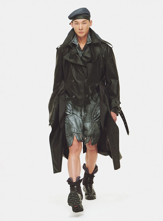 Тренч JUNTAE KIM Corset Trench Coat Black