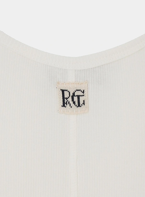 Женский топ Recto RC Logo Jacquard Patch Tank Top White