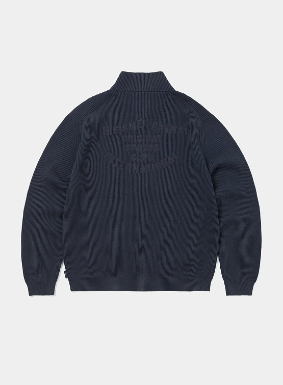 Кардиган thisisneverthat Washed Full Zip Cardigan Blue