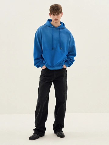 Худи System Oversize Drawstring Hood Blue