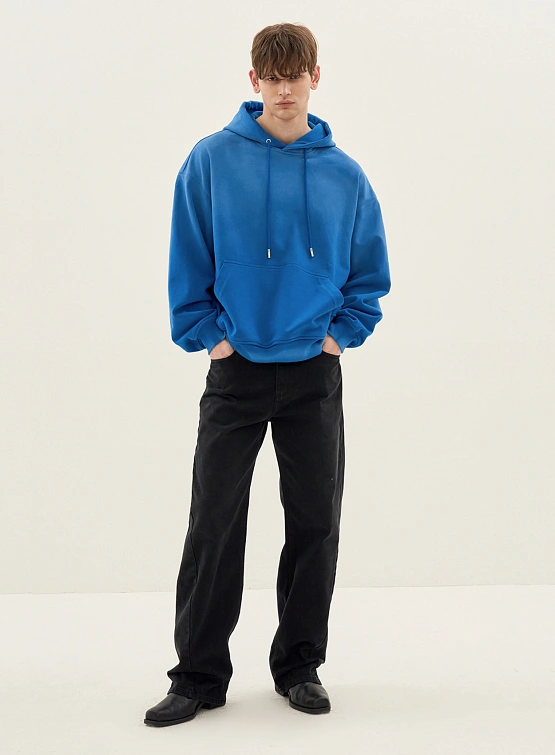 Худи System Oversize Drawstring Hood Blue