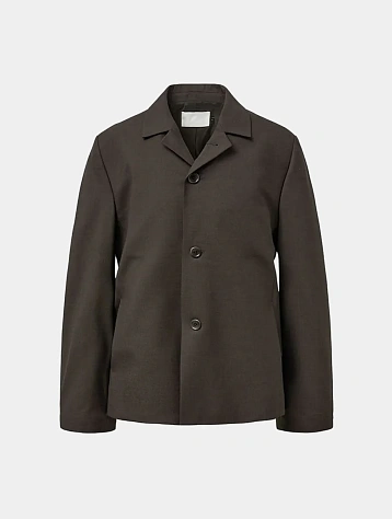 Пиджак AMOMENTO Oversized Wool Jacket Dark Brown