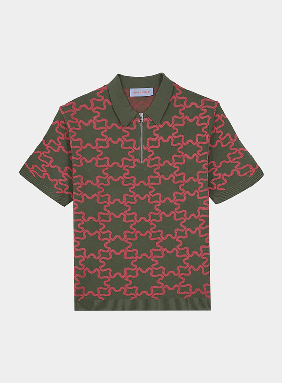 Футболка Bluemarble Jacquard Polo Green