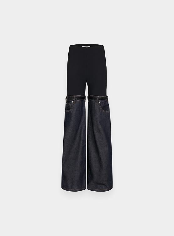 Женские джинсы Coperni Hybrid Denim Flare Trousers