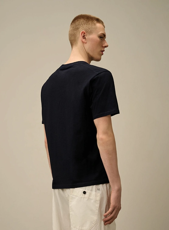 Футболка C.P. Company Indigo Jersey Logo Denim