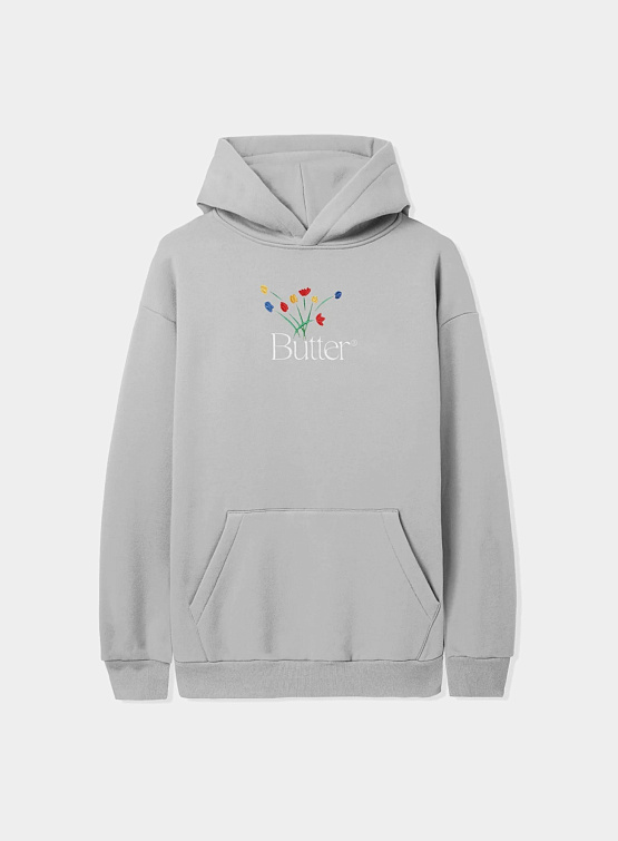 Худи Butter Goods Bouquet Embroidered Washed Cement