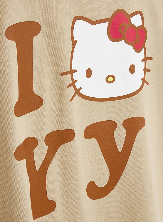 Футболка OPEN YY Hello Kitty x YY T-Shirt Beige