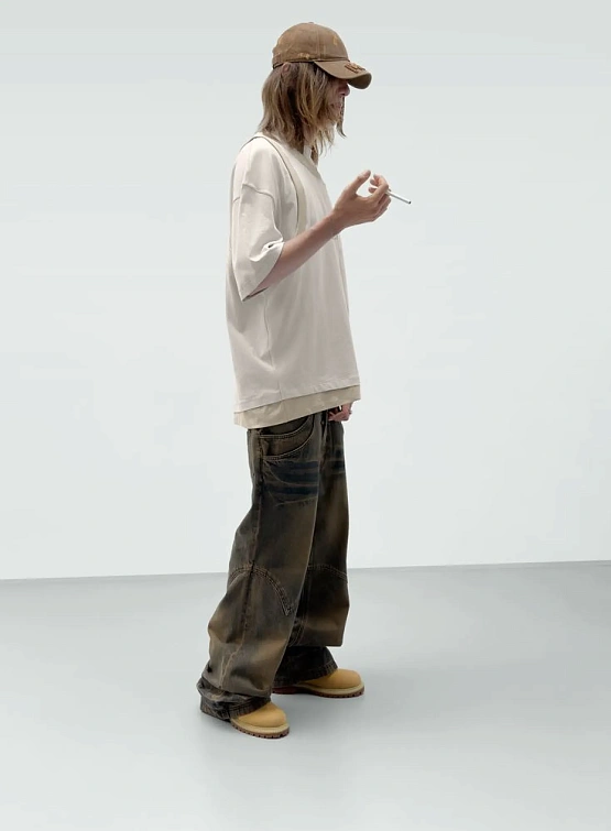 Джинсы MADFRENZY Mud Dyed Brown