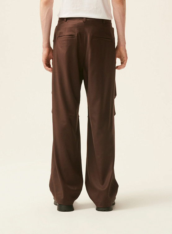 Брюки Bluemarble Parachute Pants In Wool Brown