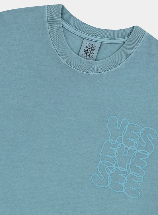 Лонгслив YESEYESEE C-Logo Pigment L/S Blue